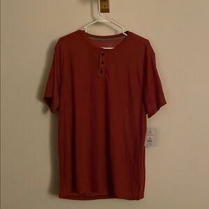 Men's Red Henley Shirt